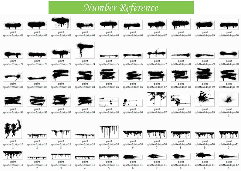 Paint Splatter Brushes for Adobe and Illustrator Etsy