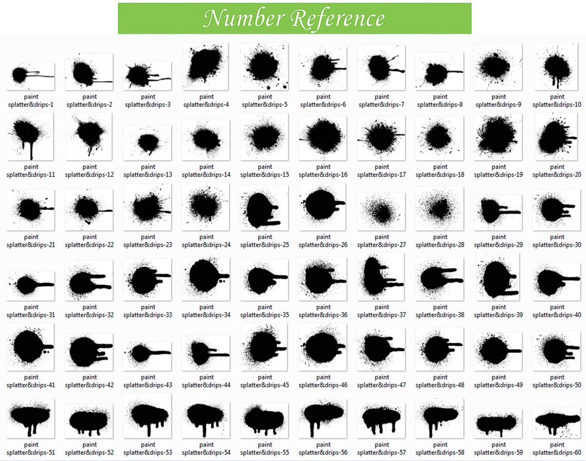 Paint Splatter Brushes for Adobe Photoshop and Illustrator - Etsy