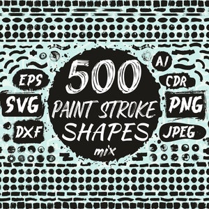 ペイント ブラシ ストローク PNG SVG クリップアート、ペイント スプラッタ、バンドル ブラシ ベクター クリップアート、バナー ブラシ ストローク シルエット クリップアート DXF EPS カット ファイル