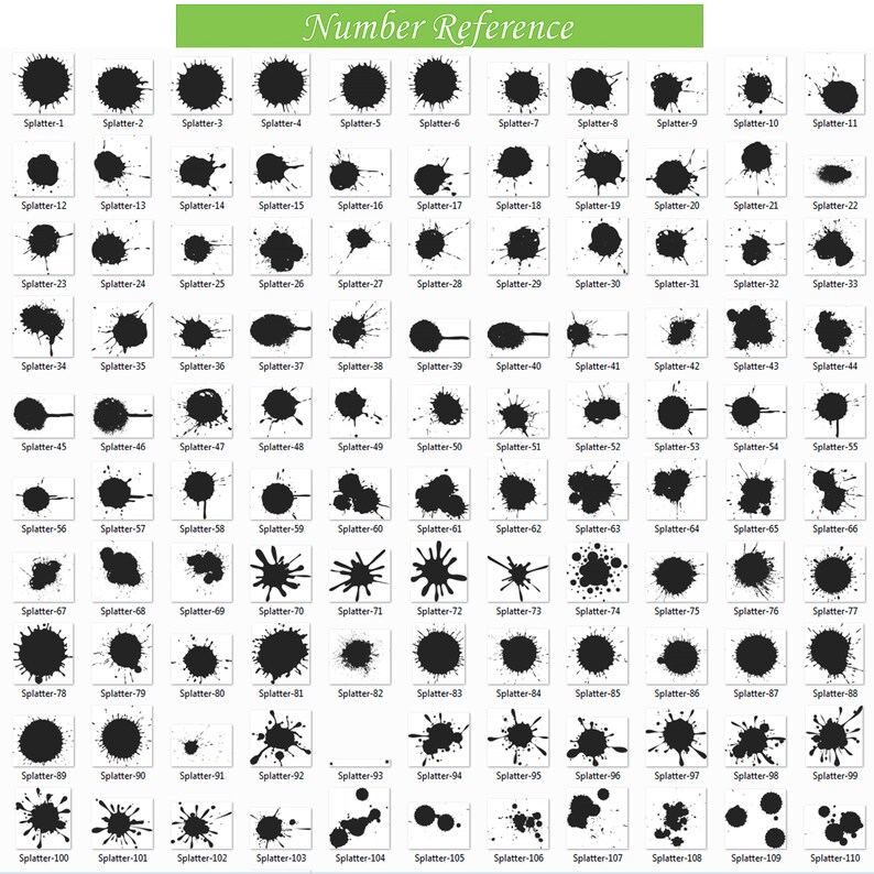 Paint Splatter Brushes for Adobe Photoshop and Illustrator - Etsy