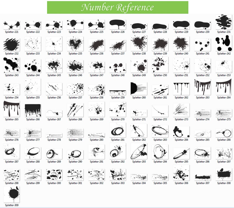 Paint Splatter Brushes for Adobe and Illustrator Etsy