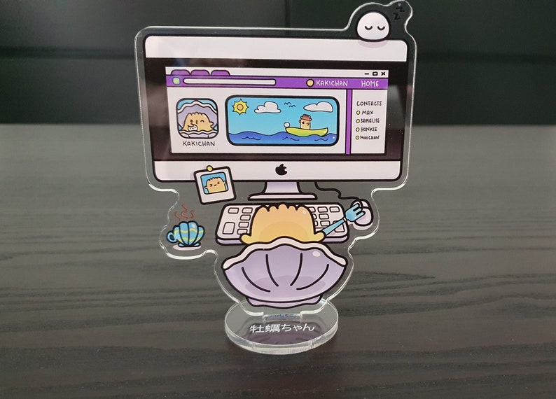 KAKICHAN the Oyster using the Computer Acrylic Stand Figure image 1