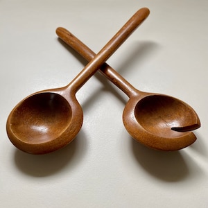 Ebonised Silver Ash - Asym Salad Servers