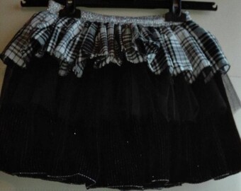 Black flounced Skirt