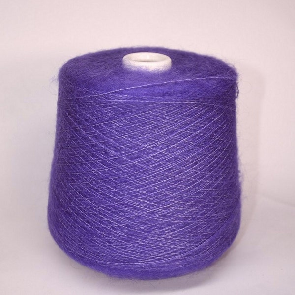 KidSilk Kid Mohair with silk 70/30 italian luxury yarns on cone for hand or machine knitting 100g cone purple color
