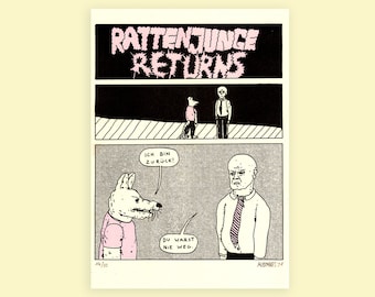 ICH BIN ZURÜCK Rattenjunge Returns - Risography Print - 210mm x 295mm (A4)