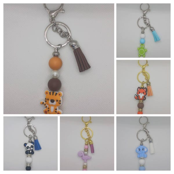 Beaded Animal Keychain - Etsy