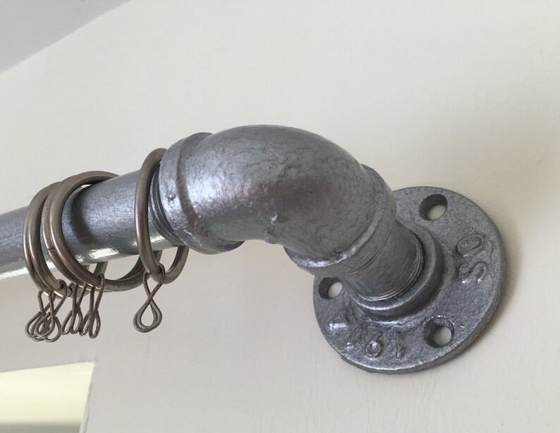 Curtain Rail Curtain Pole Industrial Curtain Pole Etsy UK