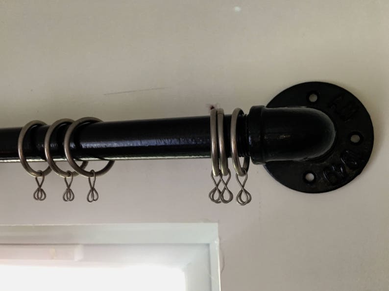 Curtain Rail Curtain Pole Industrial Curtain Pole Etsy UK