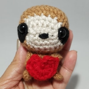 Sloth Amigurumi, Bebe Sloth Plushie, Handmade Bebe Sloth Keychain, Fridge Magnet, Pet Toy, Gift image 3