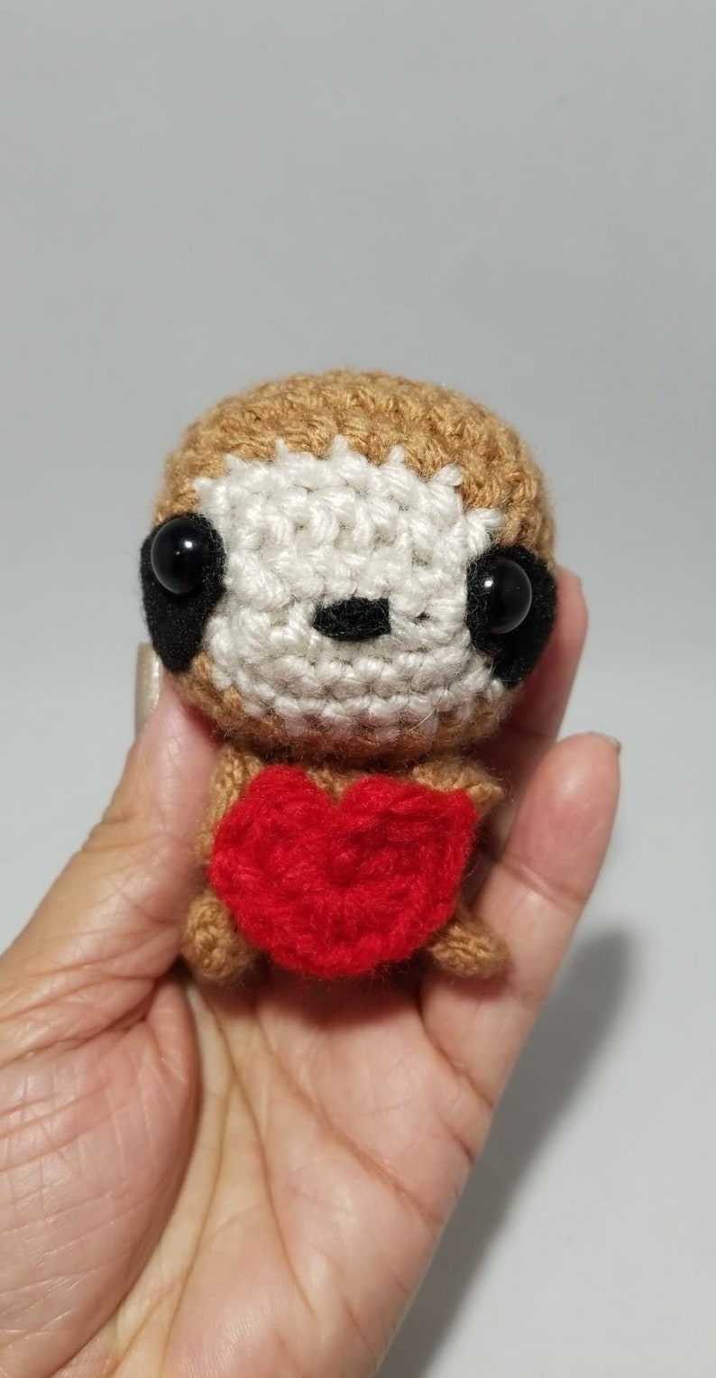 Sloth Amigurumi, Bebe Sloth Plushie, Handmade Bebe Sloth Keychain, Fridge Magnet, Pet Toy, Gift image 3