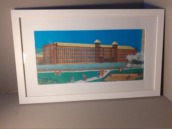 SALTS MILL, Evening Summer Stroll, Mixed Media Art Print by Jack