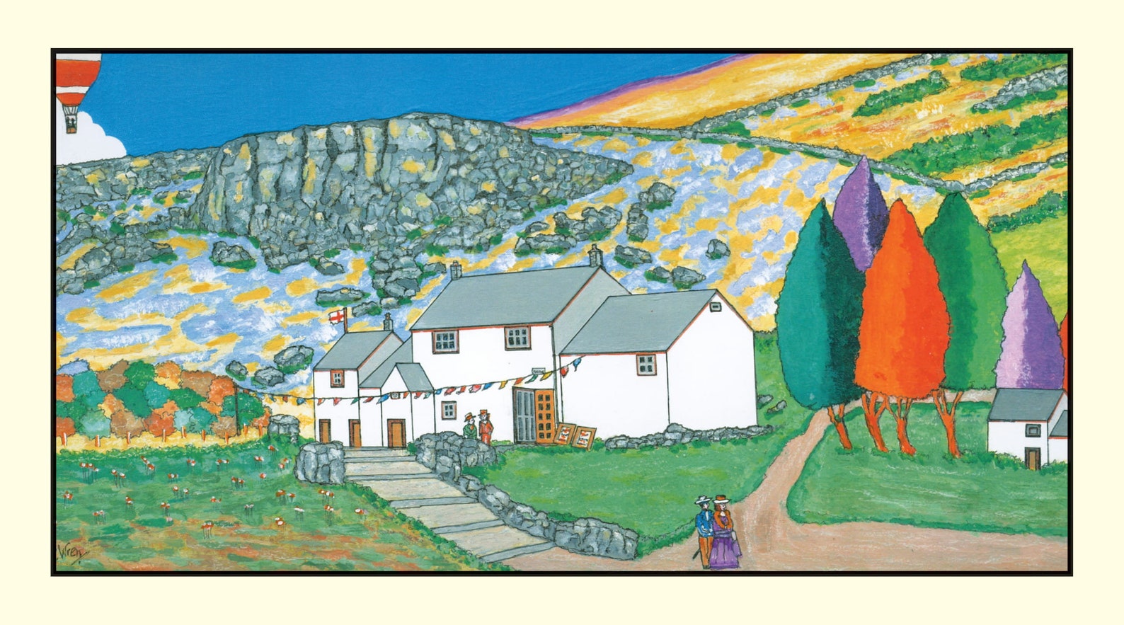 ILKLEY White Wells Mixed Media Art Print by Jack Wren Etsy