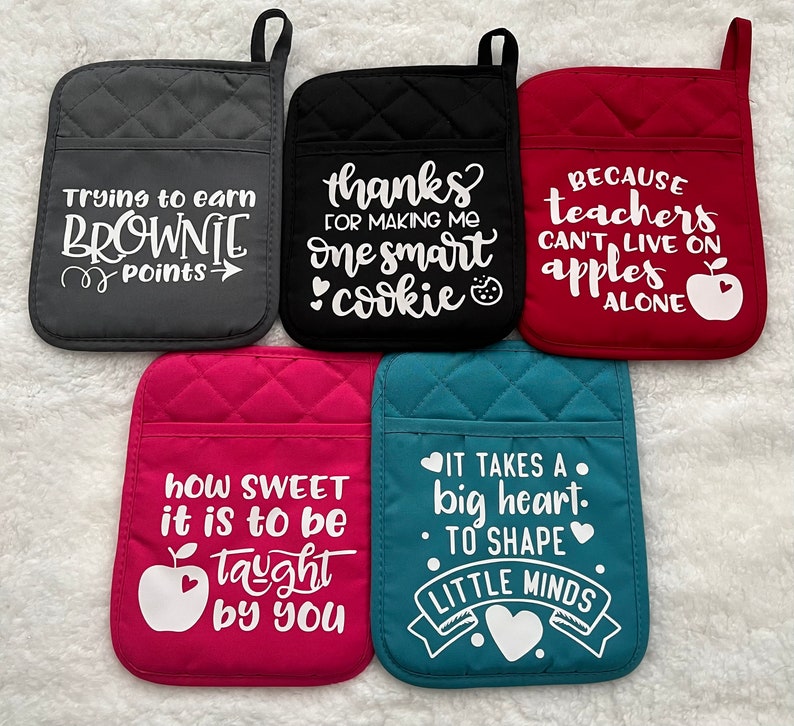 Teacher pot holder Teacher appreciation gift Teacher gift Smart cookie Brownie points image 1