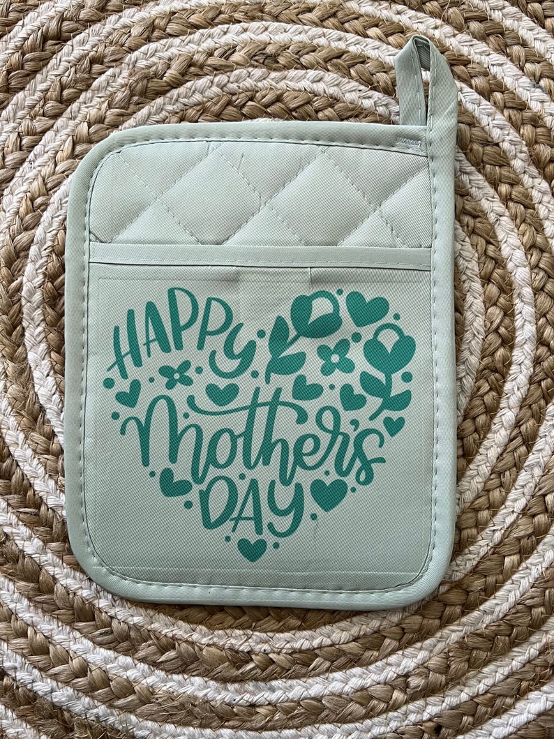 Happy Mother's Day Potholder Mother's Day Oven Mitt Etsy