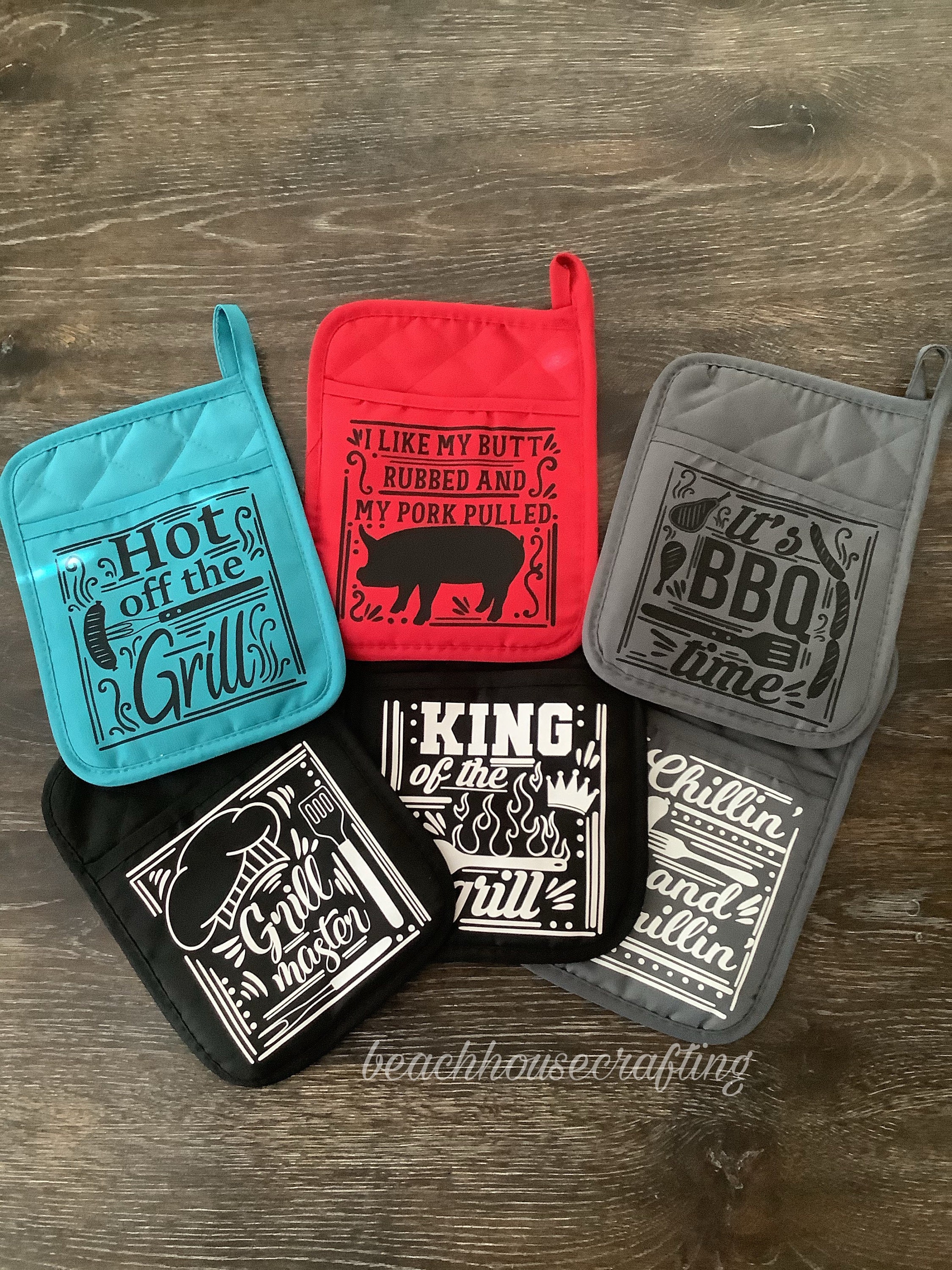 Grilling Potholder! BBQ Potholder! Griller Potholder! Father's Day Gift! Gift for dad! King Of The Grill Potholder! Grill Master Potholder!