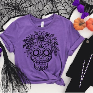 Day Of The Dead Shirt!! Dia De Los Muertos Shirt!! Sugar Skull Shirt! Day of the dead! Dia de los muertos! Sugar skull! Halloween shirt!