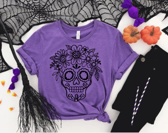 Day Of The Dead Shirt!! Dia De Los Muertos Shirt!! Sugar Skull Shirt! Day of the dead! Dia de los muertos! Sugar skull! Halloween shirt!
