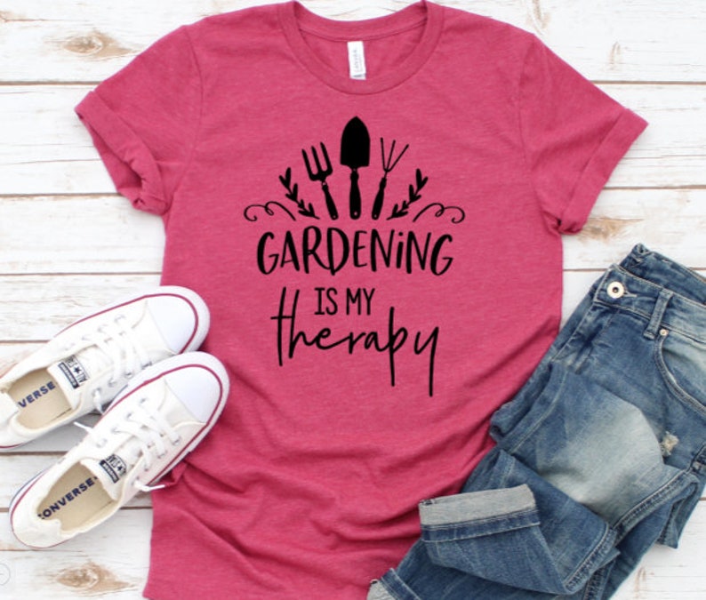 Gardening is My Therapy Tshirt Gardening Shirt Gardener Etsy