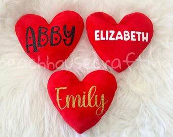 ¡Peluche de corazón de San Valentín personalizado de 5 pulgadas! ¡Peluche de corazón personalizado! ¡Corazones de San Valentín personalizados! ¡Regalo de San Valentín para niños! ¡Regalo de San Valentín para niños!