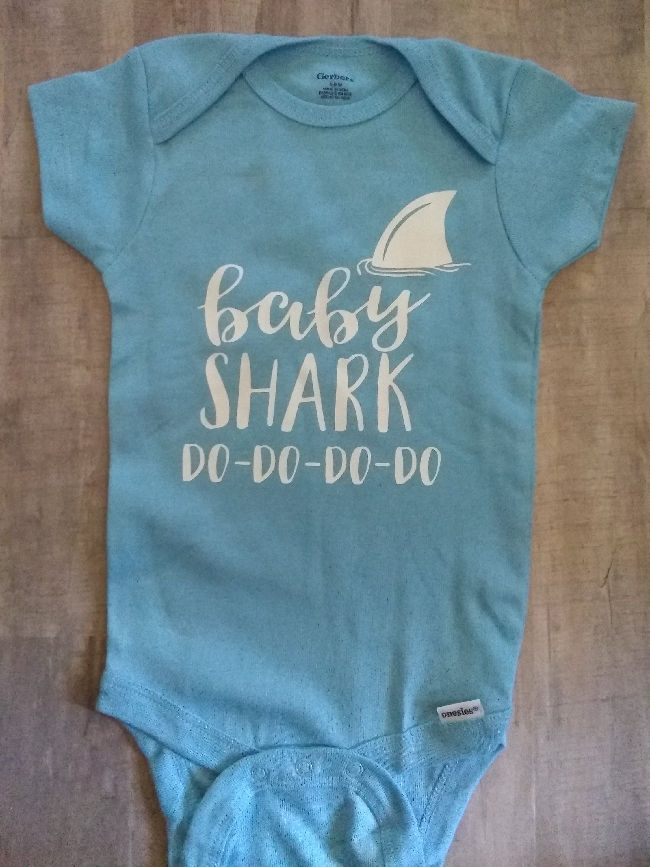 Baby Shark Bodysuit Pink Baby Shark Blue Baby Shark Baby Etsy