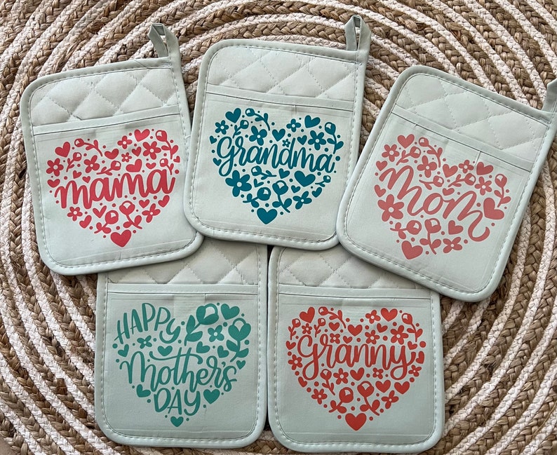 Happy Mother's Day Potholder Mother's Day Oven Mitt Etsy