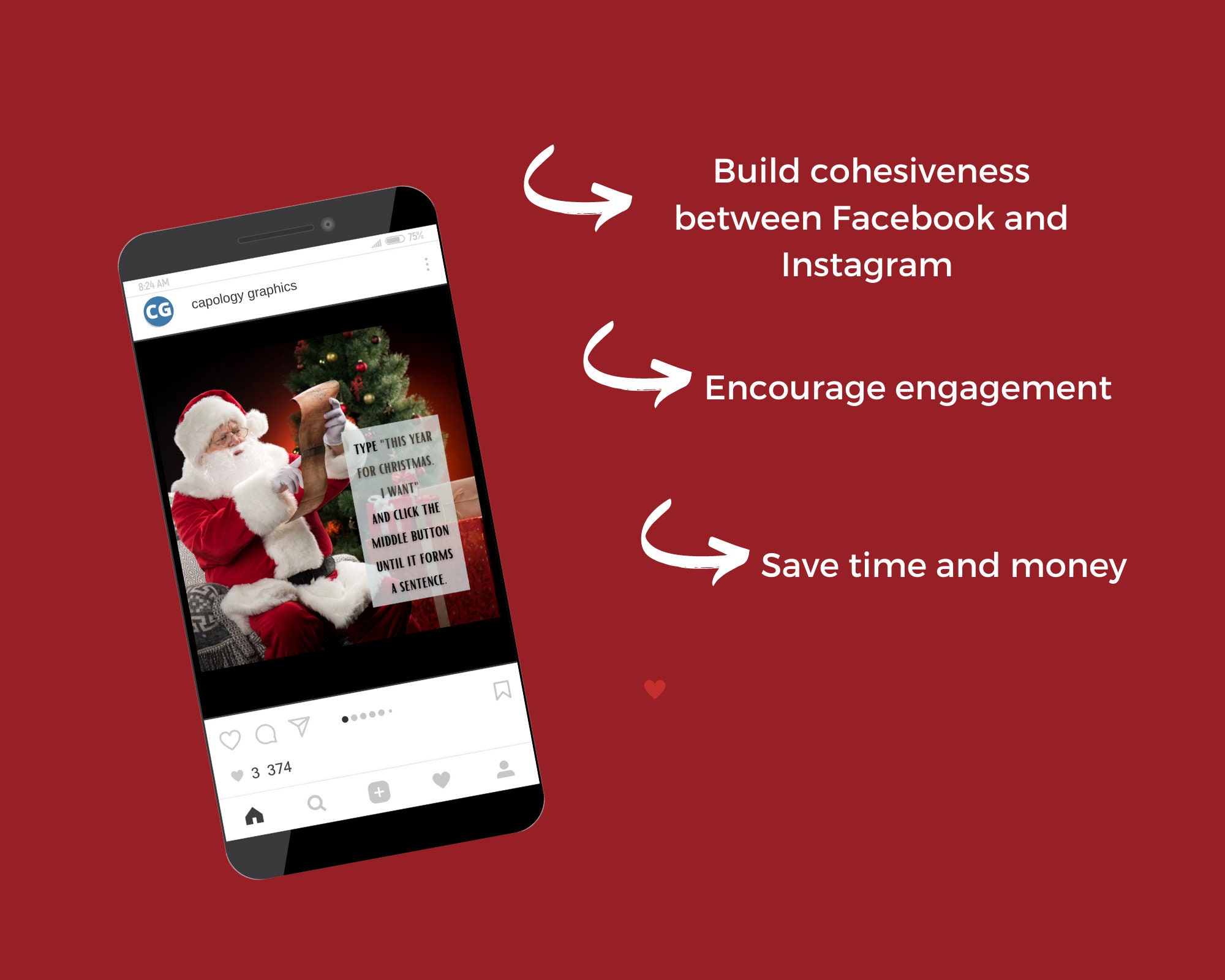 Engagement post (Christmas themed): describe your day using a GIF  #engagementpost