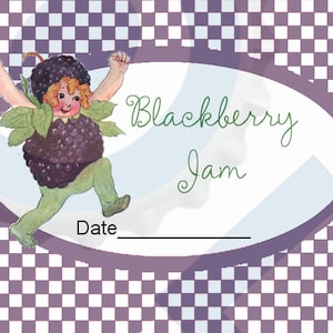 Blackberry Jam Canning Labels Digital download, 2&quot; circle, 2.5&quot; circle, 1.5&quot; x 2.5&quot; oval, 2&quot; x 3.75&quot; rectangle, Avery Label compatible