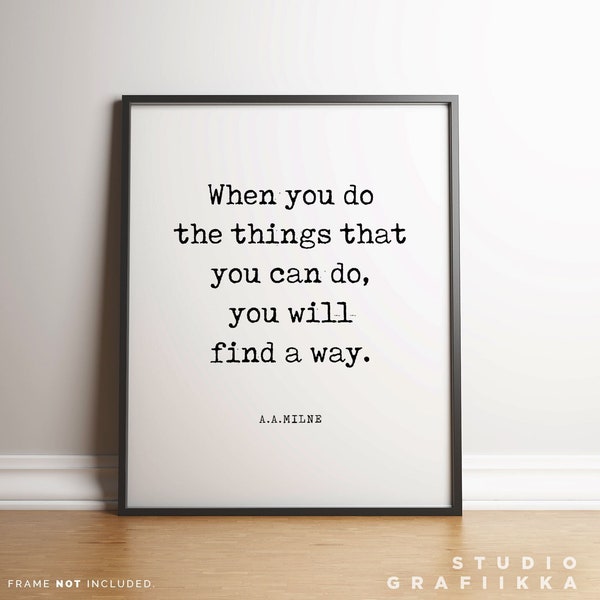 A a Milne Quote - Etsy