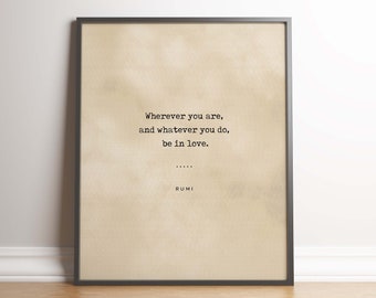 Rumi Amour Citation Etsy France