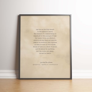 Gabriel Garcia Marquez Quote 1 - Typewriter Quote on Vintage Paper - Literature - Book Lover Gift - Literary Print - UNFRAMED Quote Poster