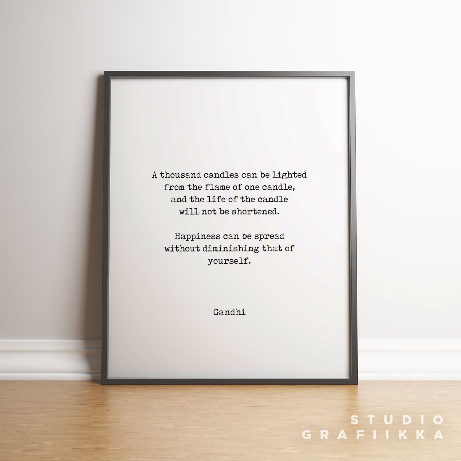 A Thousand Candles Mahatma Gandhi Quote Print Minimal - Etsy