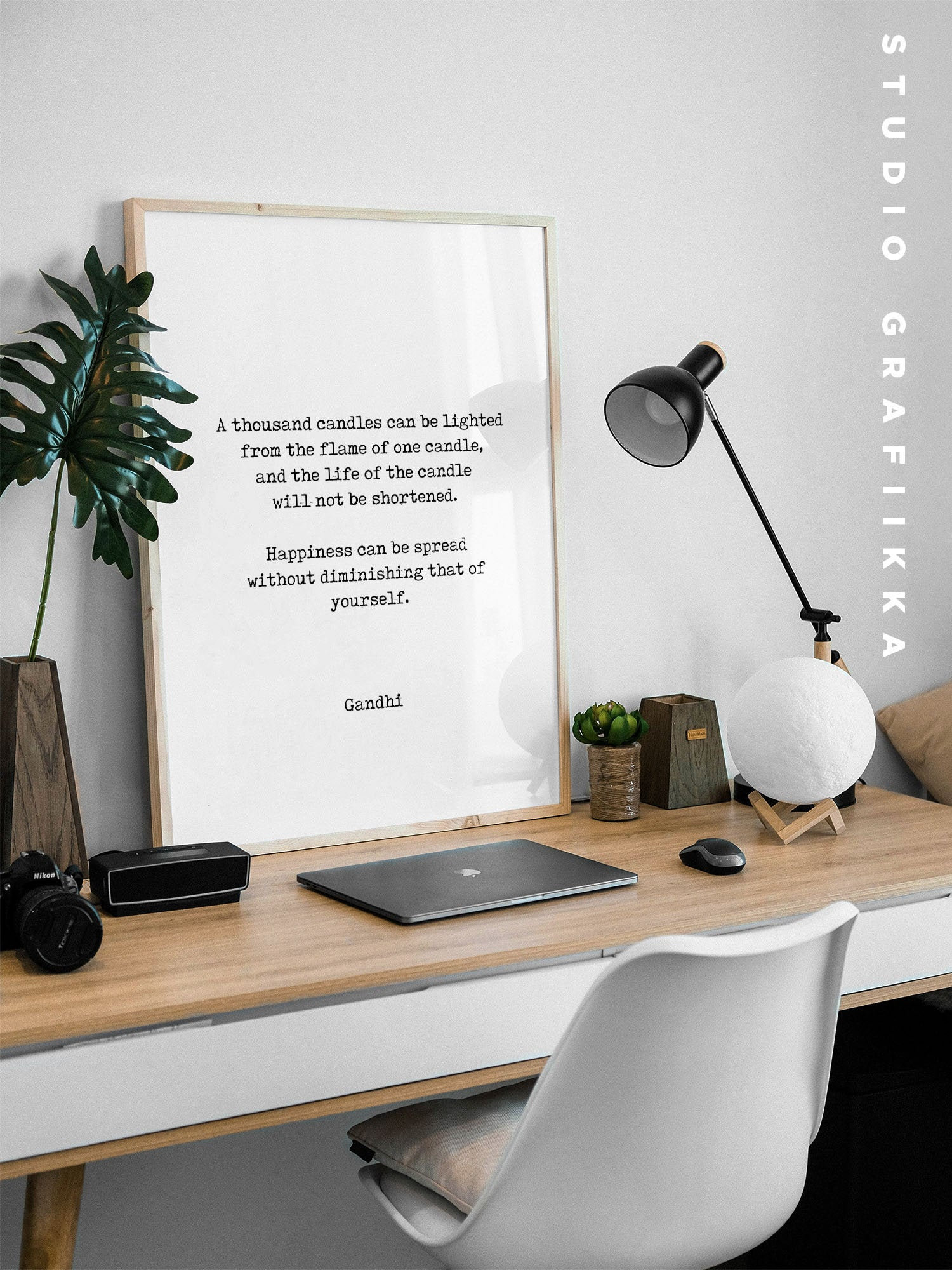 A Thousand Candles Mahatma Gandhi Quote Print Minimal - Etsy