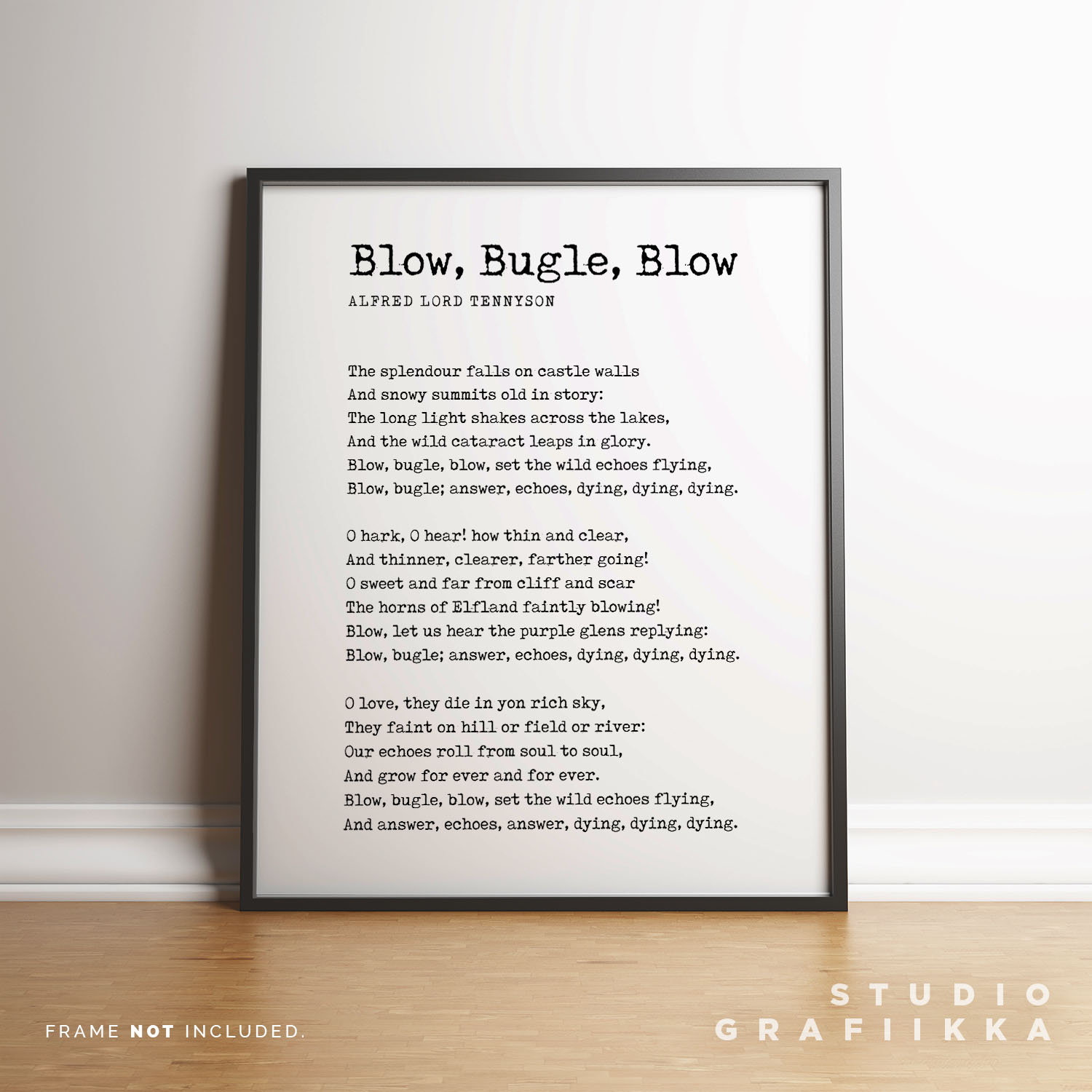 Blow Bugle Blow Alfred Lord Tennyson Poem Unframed Print Etsy