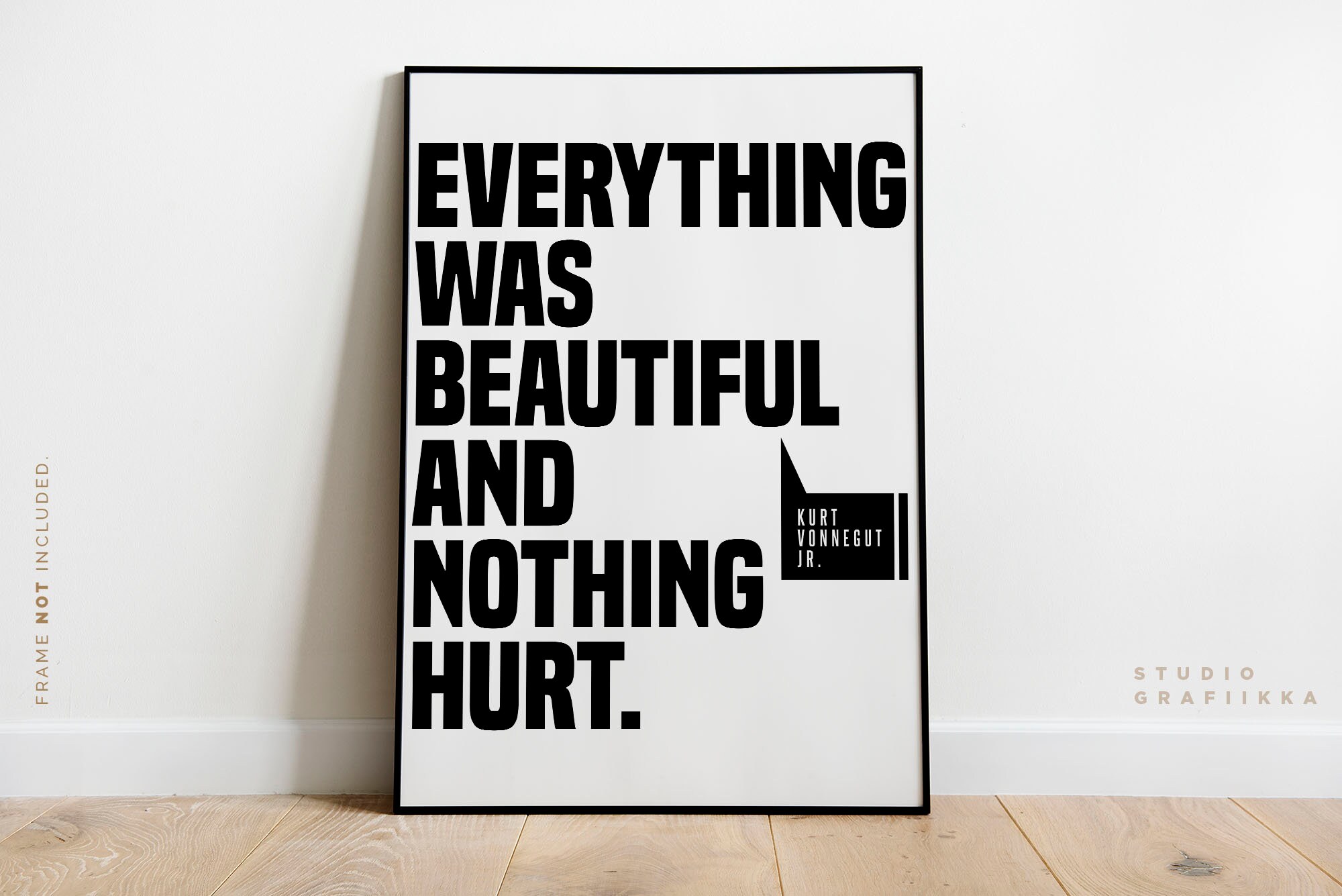 Everything Was Beautiful and Nothing Hurt Kurt Vonnegut Etsy
