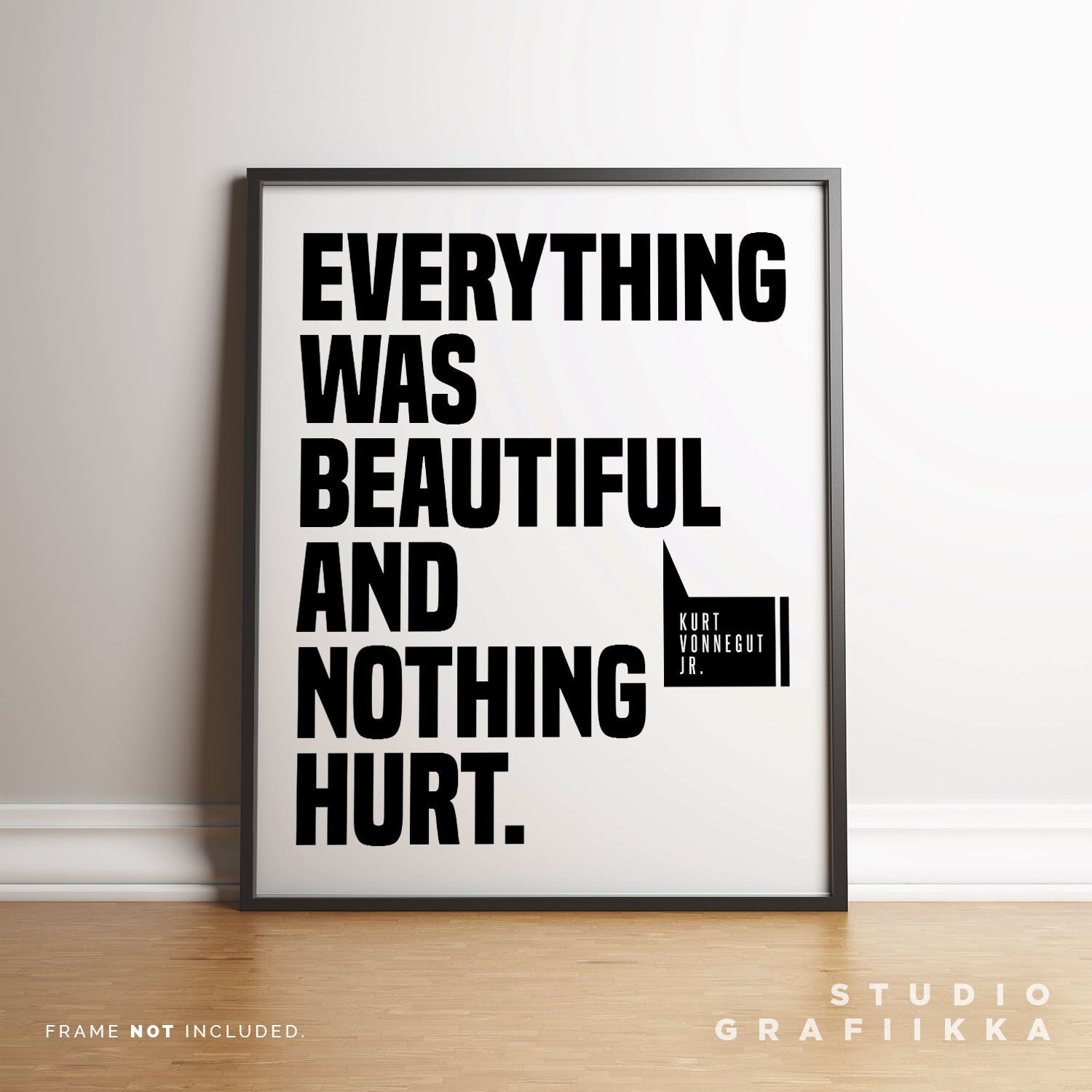 Everything Was Beautiful and Nothing Hurt Kurt Vonnegut - Etsy