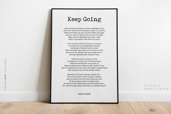 Keep Going Poem