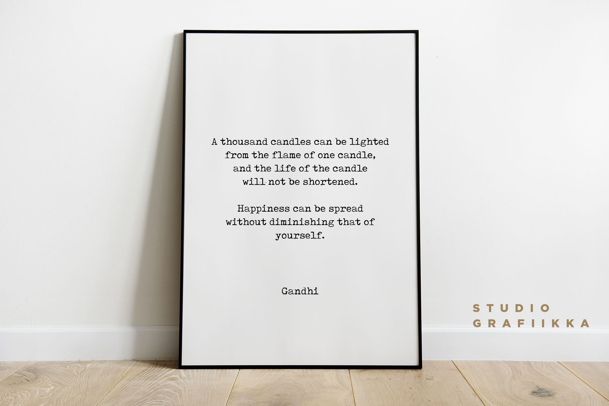 A Thousand Candles Mahatma Gandhi Quote Print Minimal - Etsy