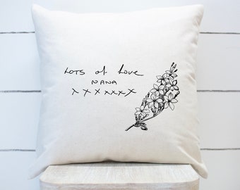 Handwriting Pillow Etsy