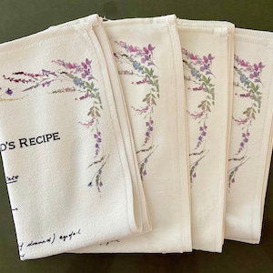 Actual handwriting tea towel, custom handwritten recipe tea towel, family recipe tea towel, custom handwriting gift BESPOKE DESIGN included