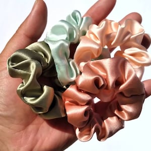 Mini Silk scrunchie - kids scrunchie - Mulberry silk - mini size, design your set