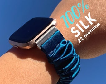 Mulberry Silk Scrunchie Watch Strap | Hypoallergenic, Custom Length (22 Momme)