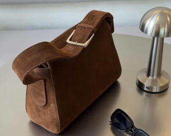 Handmade Suede Mini Bag: Women's Casual Shoulder Bag