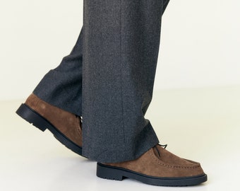Handmade Genuine Suede Men's Shoes, Designed for Durability and Fashion