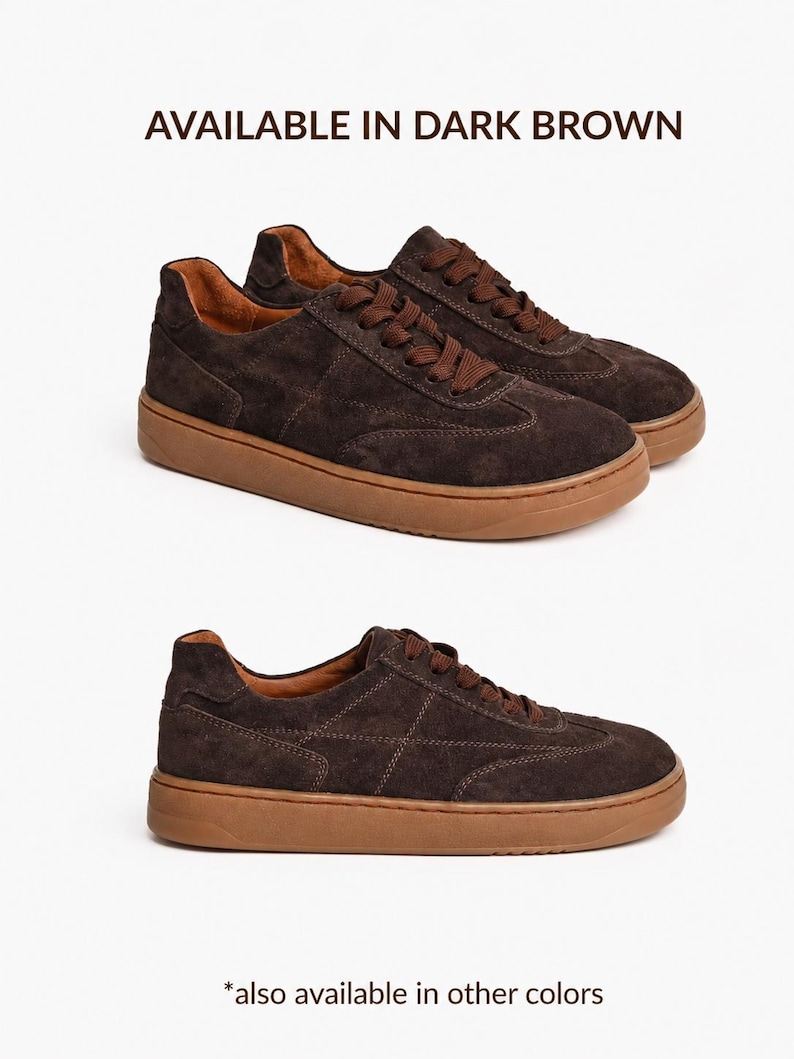Elegantes zapatillas de ante descalzas: zapatos minimalistas con puntera ancha Dark brown & honey
