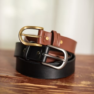 Classic Leather Women Belt: Handmade, Full Grain, Must-Have Accessory