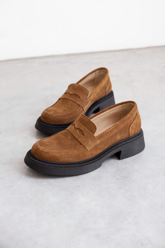 Brown Suede Loafers for Women - Chic and Comfy Footwear