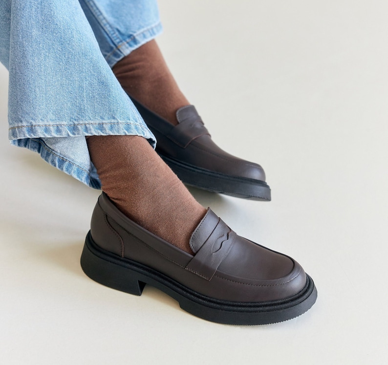 Brown Leather Loafers, Brown Penny Loafer