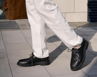 Genuine Leather Derby Shoes for Him