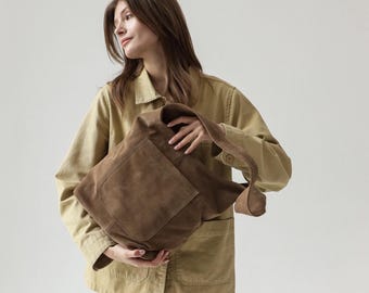 Stilvolle Wildleder-Einkaufstasche - eine Must-Have-Tasche für jeden Tag